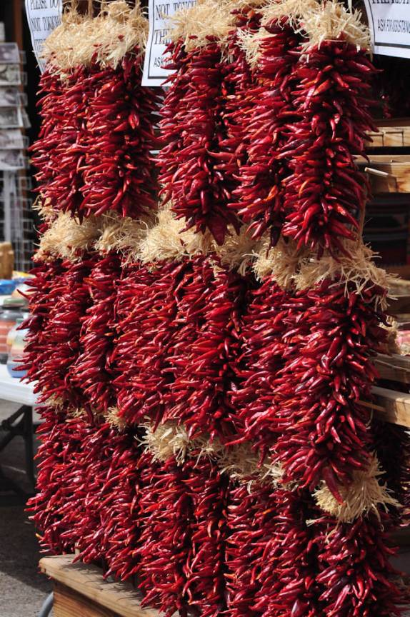 Pimenta à venda em Santa Fé, no Novo México - Estados Unidos